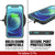 iPhone 12 Pro Waterproof IP68 Case, Punkcase [Teal] [StudStar Series] [Slim Fit] (Color in image: Light Blue)