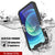 iPhone 12 Pro Waterproof IP68 Case, Punkcase [Black] [StudStar Series] [Slim Fit] (Color in image: White)