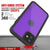 iPhone 12 Waterproof IP68 Case, Punkcase [Purple] [StudStar Series] [Slim Fit] [Dirtproof] (Color in image: White)