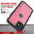 iPhone 12 Waterproof IP68 Case, Punkcase [Pink] [StudStar Series] [Slim Fit] [Dirtproof] (Color in image: Red)