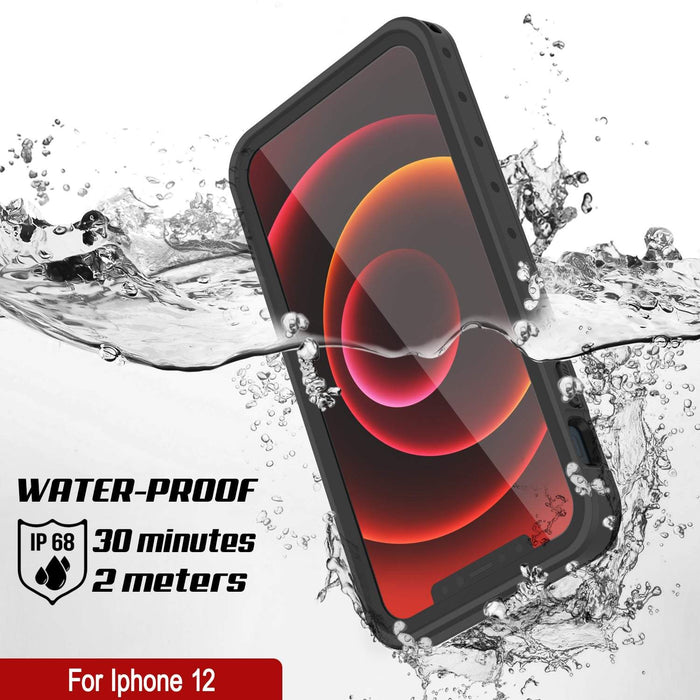 iPhone 12 Waterproof IP68 Case, Punkcase [Clear] [StudStar Series] [Slim Fit] [Dirtproof] (Color in image: White)