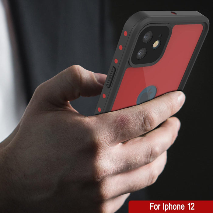iPhone 12 Waterproof IP68 Case, Punkcase [Red] [StudStar Series] [Slim Fit] (Color in image: Light Green)