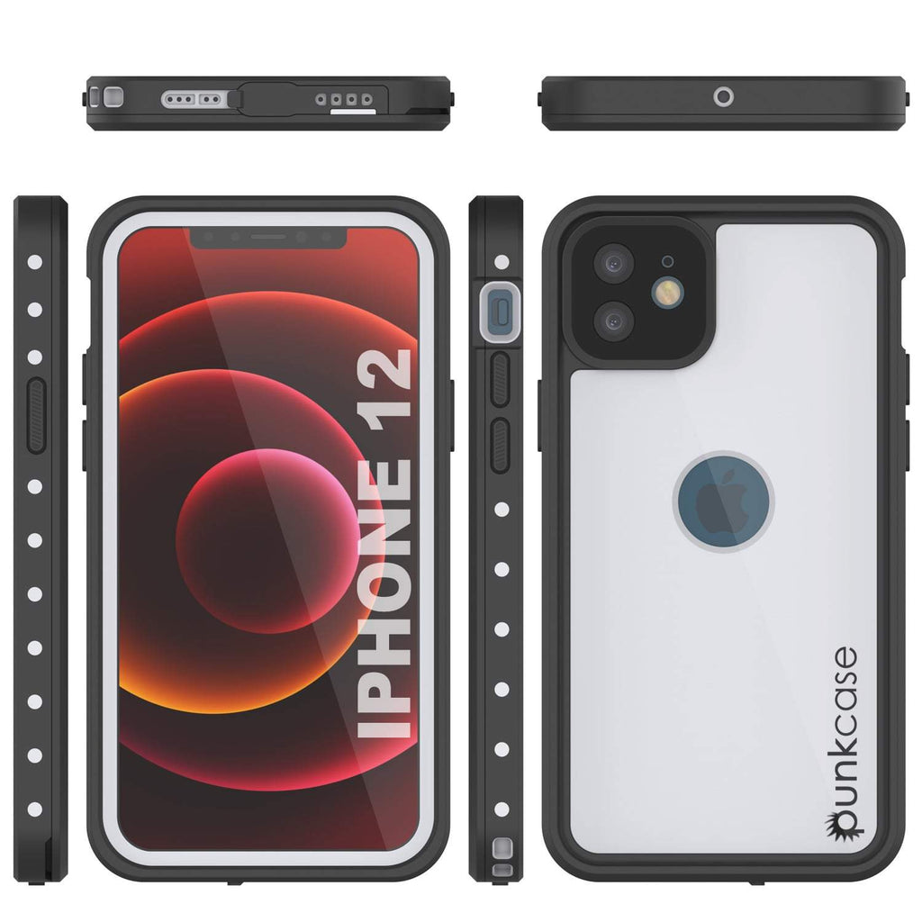 iPhone 12 Waterproof IP68 Case, Punkcase [White] [StudStar Series] [Slim Fit] [Dirtproof] (Color in image: Pink)