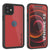 iPhone 12 Waterproof IP68 Case, Punkcase [Red] [StudStar Series] [Slim Fit] (Color in image: Red)