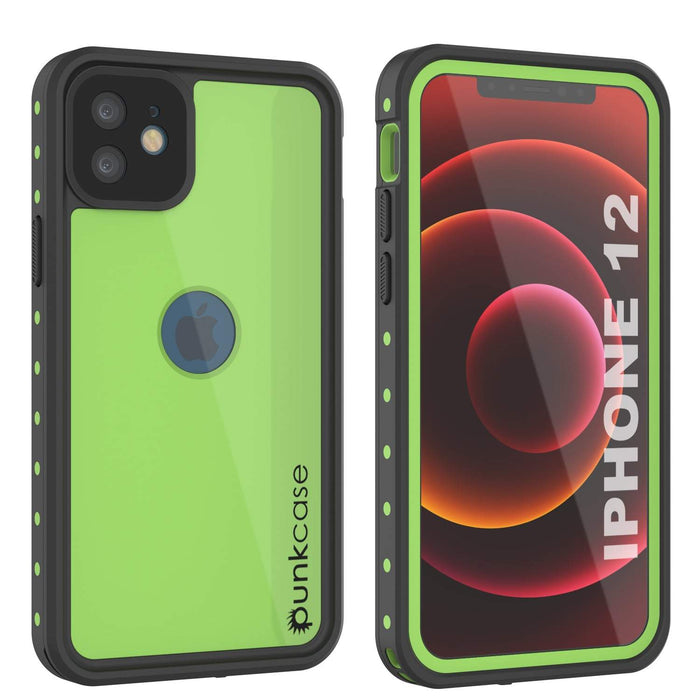 iPhone 12 Waterproof IP68 Case, Punkcase [Light green] [StudStar Series] [Slim Fit] [Dirtproof] (Color in image: Light Green)