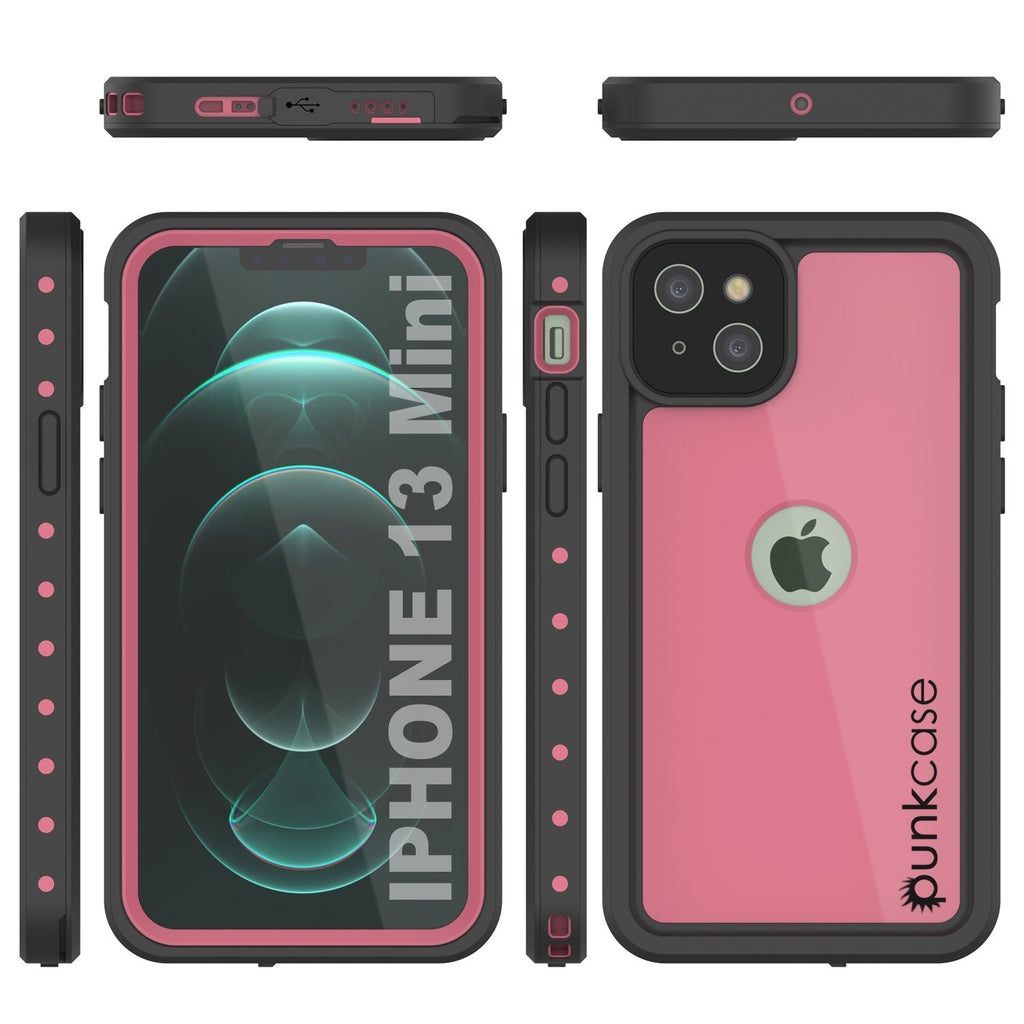 iPhone 13 Mini Waterproof IP68 Case, Punkcase [Pink] [StudStar Series] [Slim Fit] [Dirtproof] (Color in image: Purple)