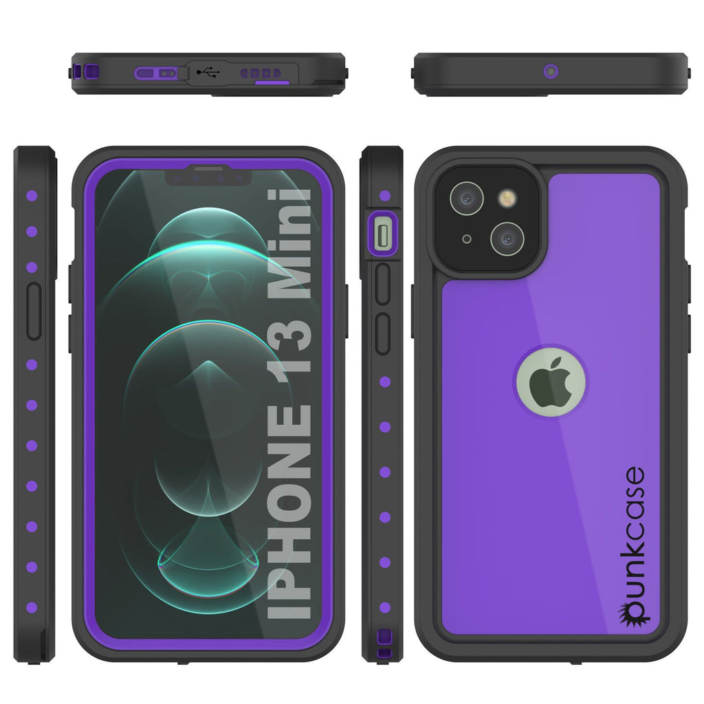 iPhone 13 Mini Waterproof IP68 Case, Punkcase [Purple] [StudStar Series] [Slim Fit] [Dirtproof] (Color in image: Light Green)