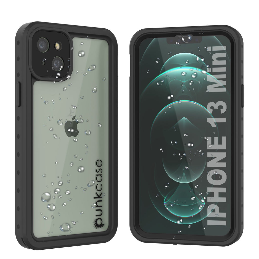 iPhone 13 Mini Waterproof IP68 Case, Punkcase [Clear] [StudStar Series] [Slim Fit] [Dirtproof] (Color in image: Clear)