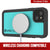 iPhone 13 Mini Waterproof IP68 Case, Punkcase [Teal] [StudStar Series] [Slim Fit] (Color in image: Light Blue)