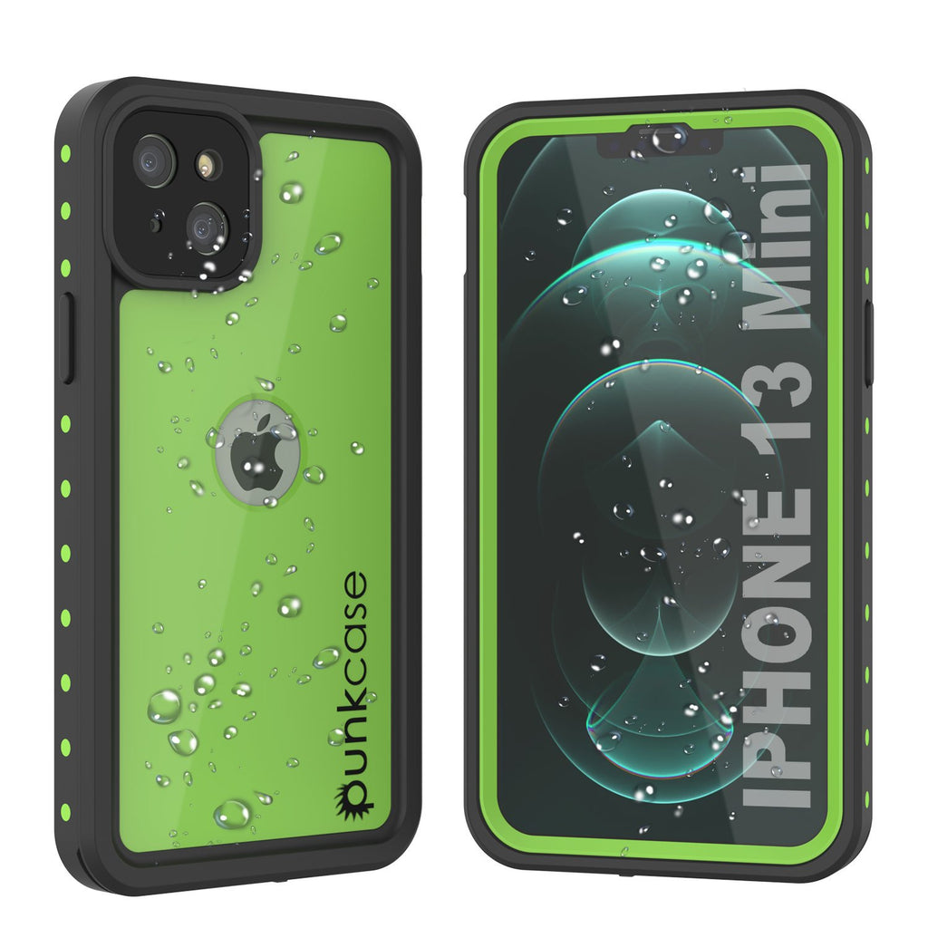iPhone 13 Mini Waterproof IP68 Case, Punkcase [Light green] [StudStar Series] [Slim Fit] [Dirtproof] (Color in image: Light Green)