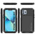 iPhone 13 Pro Max Metal Case, Heavy Duty Military Grade Armor Cover [shock proof] Full Body Hard [Black] 