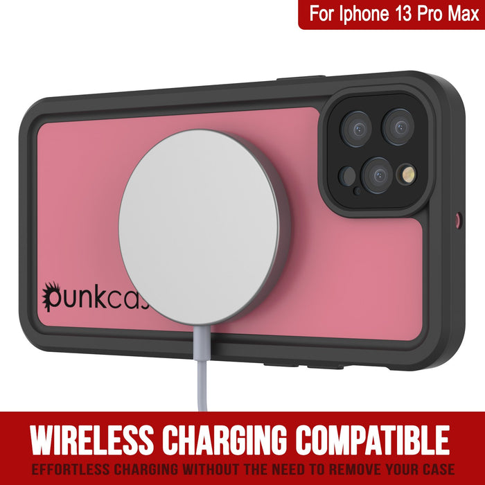 iPhone 13 Pro Max Waterproof IP68 Case, Punkcase [Pink] [StudStar Series] [Slim Fit] [Dirtproof] (Color in image: Light Blue)