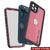 iPhone 13 Pro Max Waterproof IP68 Case, Punkcase [Pink] [StudStar Series] [Slim Fit] [Dirtproof] (Color in image: Red)