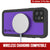 iPhone 13 Pro Max Waterproof IP68 Case, Punkcase [Purple] [StudStar Series] [Slim Fit] [Dirtproof] (Color in image: Black)
