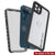 iPhone 13 Pro Max Waterproof IP68 Case, Punkcase [White] [StudStar Series] [Slim Fit] [Dirtproof] (Color in image: Teal)