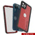 iPhone 13 Pro Waterproof IP68 Case, Punkcase [Red] [StudStar Series] [Slim Fit] (Color in image: Black)