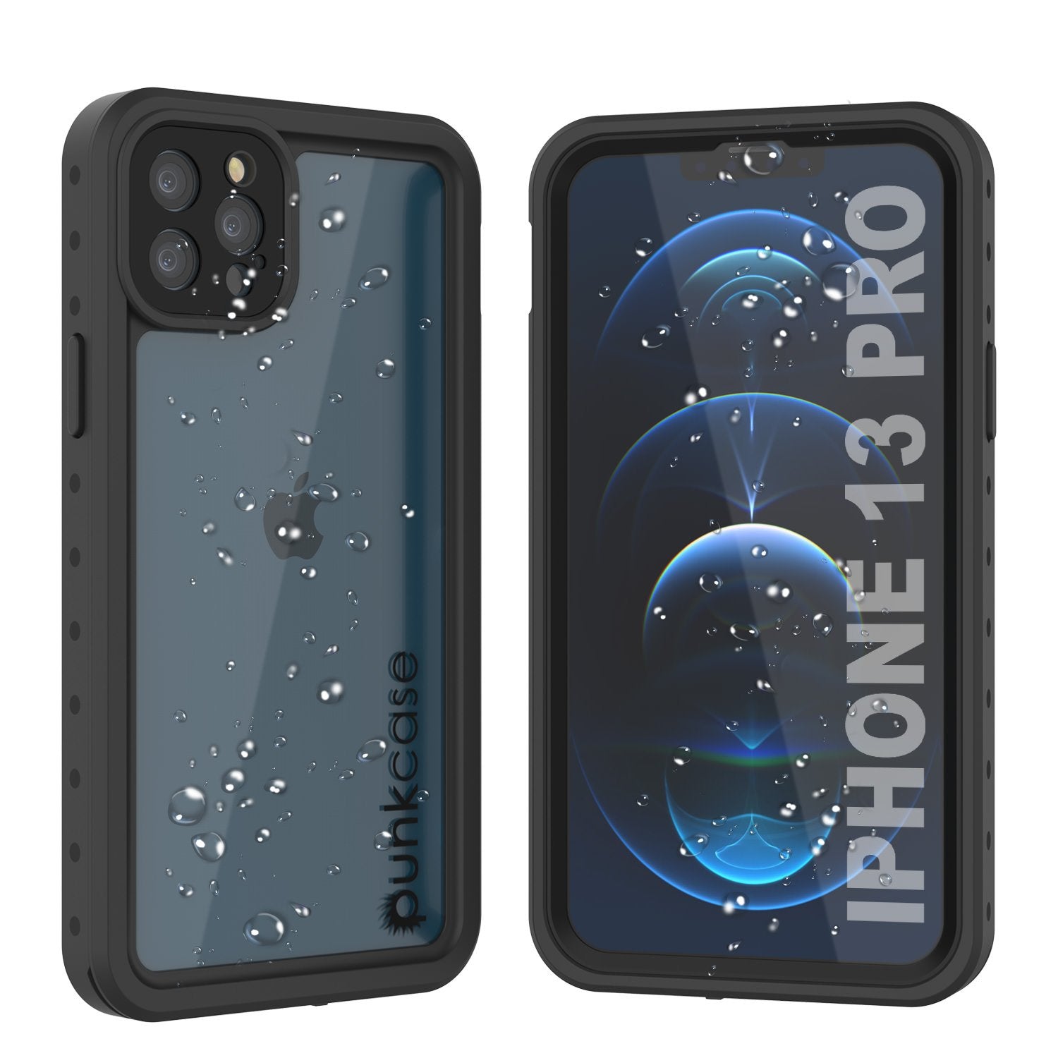 iPhone 13 Pro Waterproof IP68 Case, Punkcase [Clear] [StudStar Series] [Slim Fit] [Dirtproof] (Color in image: Clear)