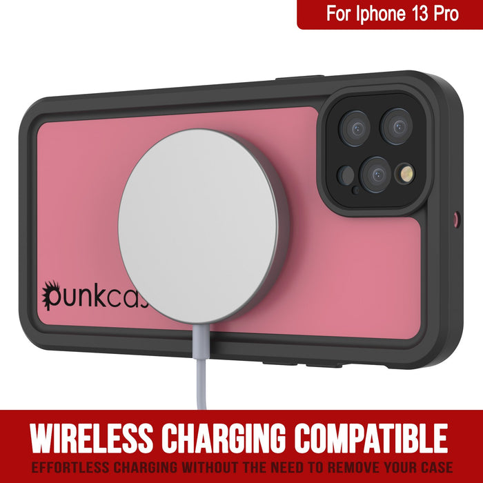 iPhone 13 Pro Waterproof IP68 Case, Punkcase [Pink] [StudStar Series] [Slim Fit] [Dirtproof] (Color in image: Light Blue)