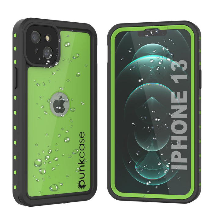 iPhone 13 Waterproof IP68 Case, Punkcase [Light green] [StudStar Series] [Slim Fit] [Dirtproof] (Color in image: Light Green)