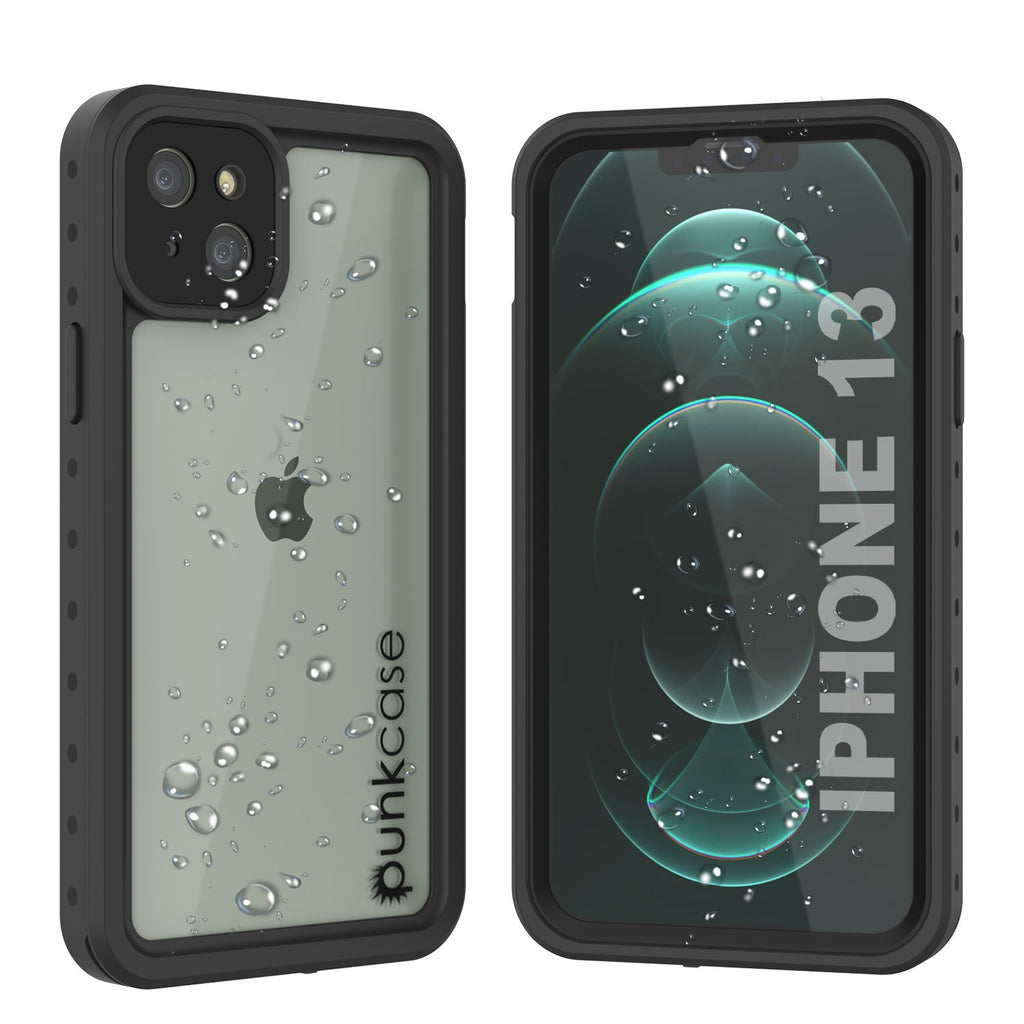iPhone 13 Waterproof IP68 Case, Punkcase [Clear] [StudStar Series] [Slim Fit] [Dirtproof] (Color in image: Clear)