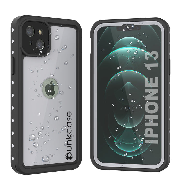 iPhone 13 Waterproof IP68 Case, Punkcase [White] [StudStar Series] [Slim Fit] [Dirtproof] (Color in image: White)