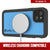 iPhone 13 Waterproof IP68 Case, Punkcase [Light blue] [StudStar Series] [Slim Fit] [Dirtproof] (Color in image: Teal)