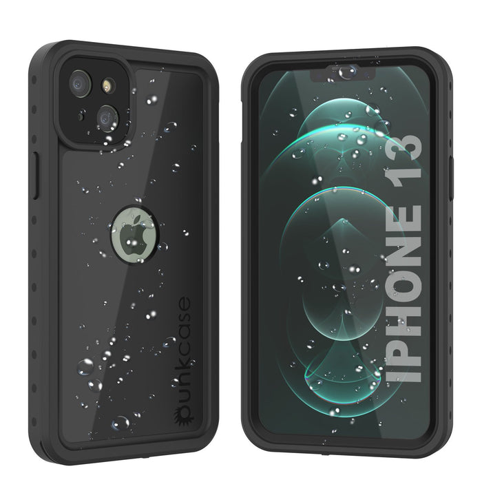 iPhone 13 Waterproof IP68 Case, Punkcase [Black] [StudStar Series] [Slim Fit] (Color in image: Black)