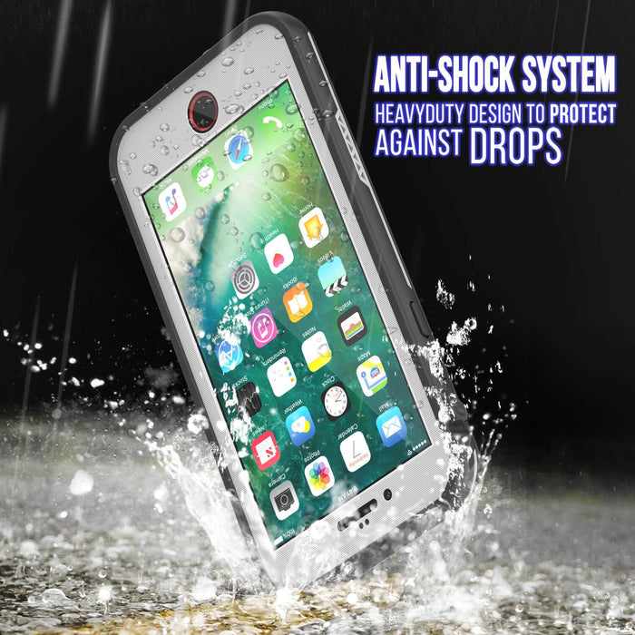 iPhone 7+ Plus Waterproof Case, Punkcase SpikeStar White Series | Thin Fit 6.6ft Underwater IP68 (Color in image: purple)
