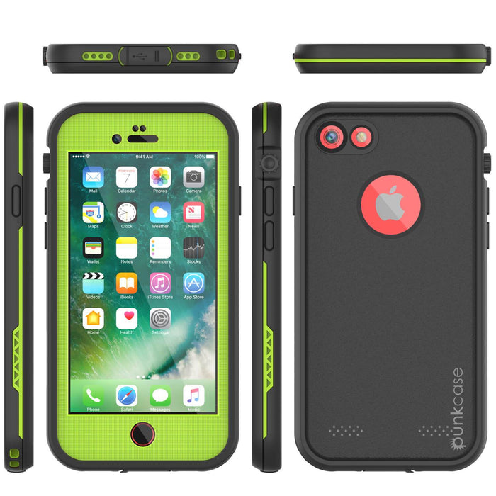 iPhone 7 Waterproof Case, Punkcase SpikeStar Light-Green Series | Thin Fit 6.6ft Underwater IP68 (Color in image: teal)