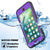 iPhone 7 Waterproof Case, Punkcase SpikeStar Purple Series | Thin Fit 6.6ft Underwater IP68 (Color in image: black)