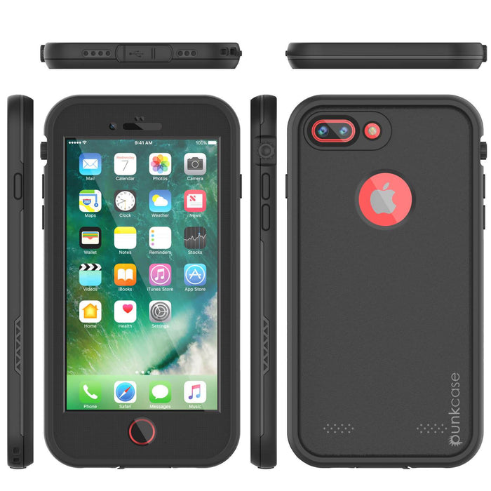 iPhone 8+ Plus Waterproof Case, Punkcase SpikeStar Black Series | Thin Fit 6.6ft Underwater IP68 (Color in image: teal)