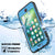 iPhone 8+ Plus Waterproof Case, Punkcase SpikeStar Light-Blue Series | Thin Fit 6.6ft Underwater IP68 (Color in image: black)
