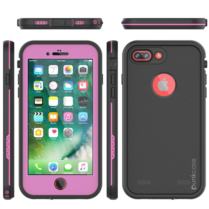 iPhone 8+ Plus Waterproof Case, Punkcase SpikeStar Pink Series | Thin Fit 6.6ft Underwater IP68 (Color in image: teal)