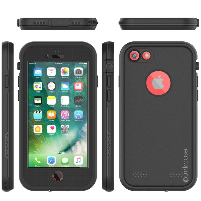 iPhone 8 Waterproof Case, Punkcase SpikeStar Black Series | Thin Fit 6.6ft Underwater IP68 (Color in image: teal)