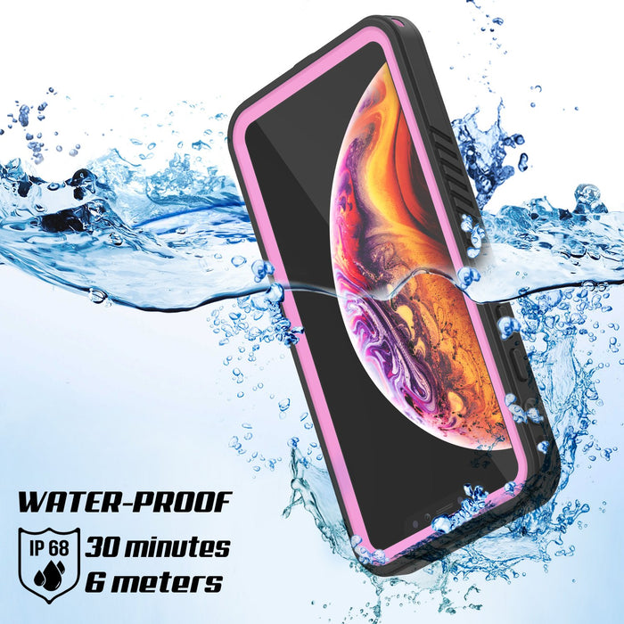 iPhone XR Waterproof Case, Punkcase [Extreme Series] Armor Cover W/ Built In Screen Protector [Pink] (Color in image: Light Green)