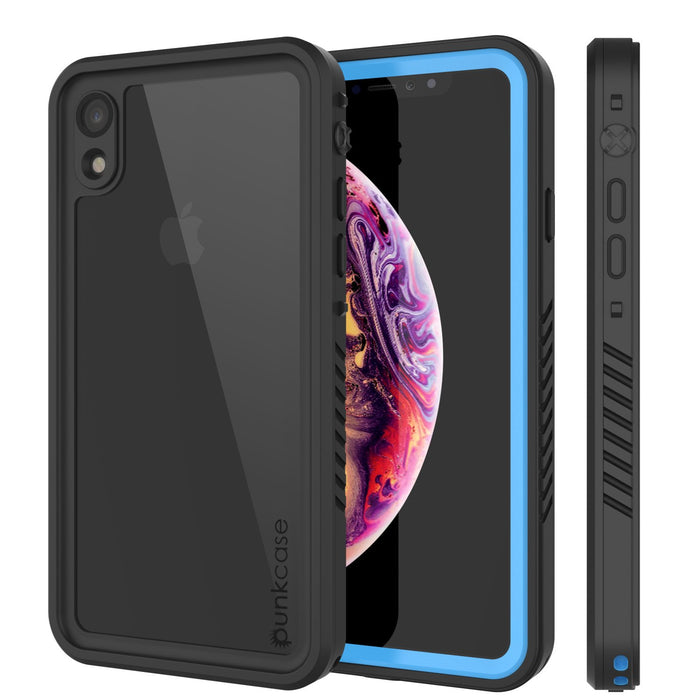 iPhone XR Waterproof Case, Punkcase [Extreme Series] Armor Cover W/ Built In Screen Protector [Light Blue] (Color in image: Light Blue)