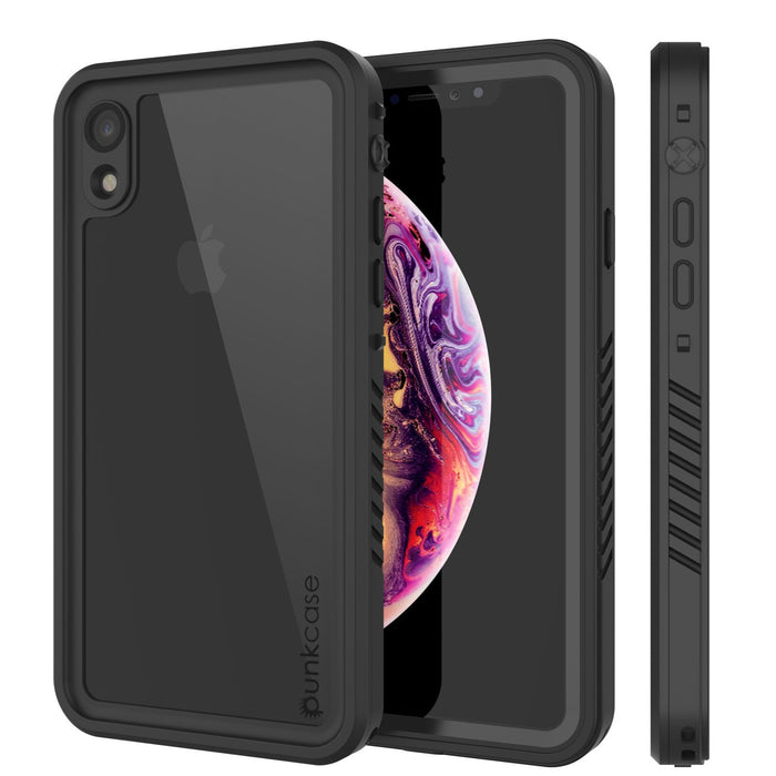 iPhone XR Waterproof Case, Punkcase [Extreme Series] Armor Cover W/ Built In Screen Protector [Black] (Color in image: Black)