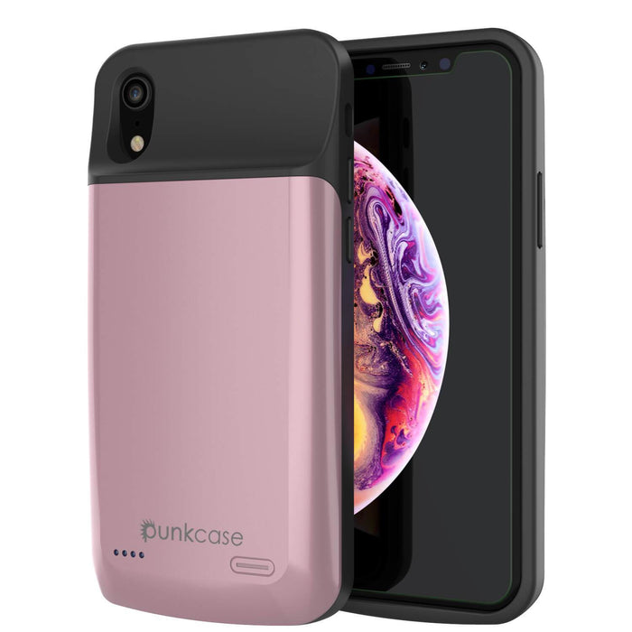 iPhone 11 Pro Battery Case, PunkJuice 5000mAH Fast Charging Power Bank W/ Screen Protector | [Rose-Gold] (Color in image: rose-gold)