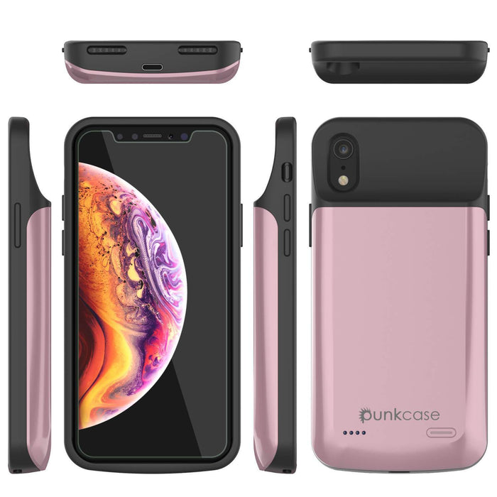 iPhone 11 Pro Battery Case, PunkJuice 5000mAH Fast Charging Power Bank W/ Screen Protector | [Rose-Gold] 