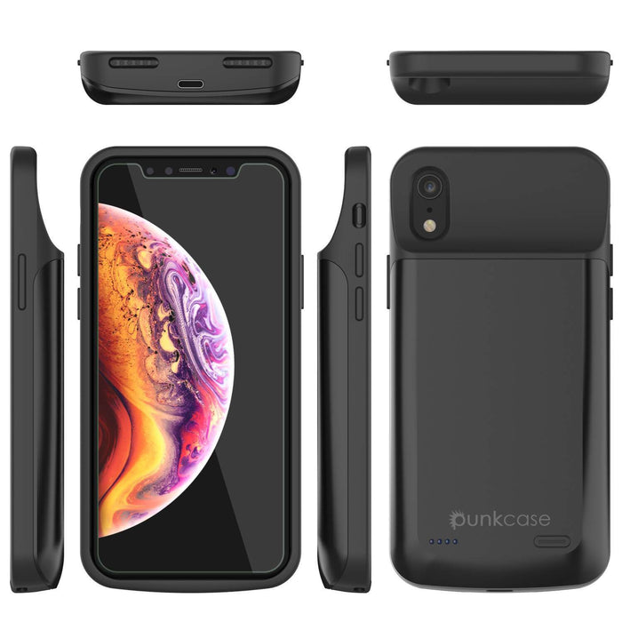 iPhone 11 Pro Battery Case, PunkJuice 5000mAH Fast Charging Power Bank W/ Screen Protector | [Black] 