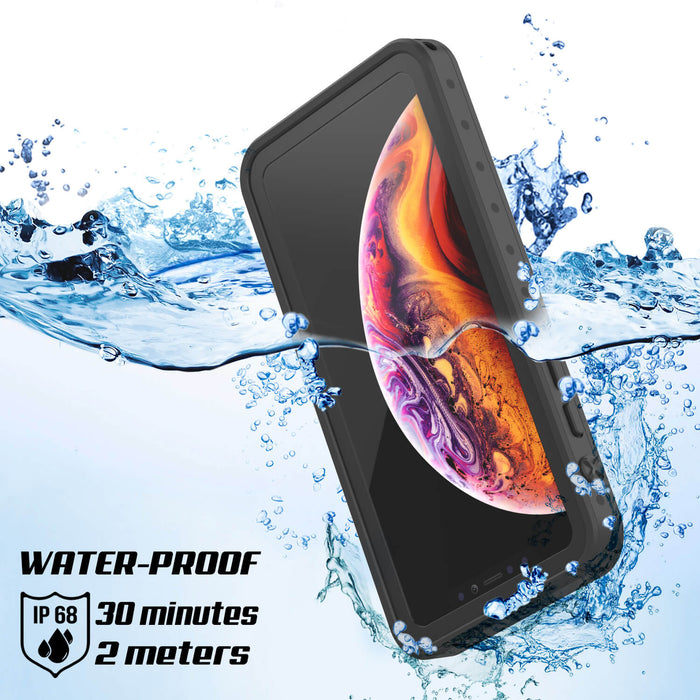 iPhone XR Waterproof IP68 Case, Punkcase [Clear] [StudStar Series] [Slim Fit] [Dirtproof] (Color in image: white)