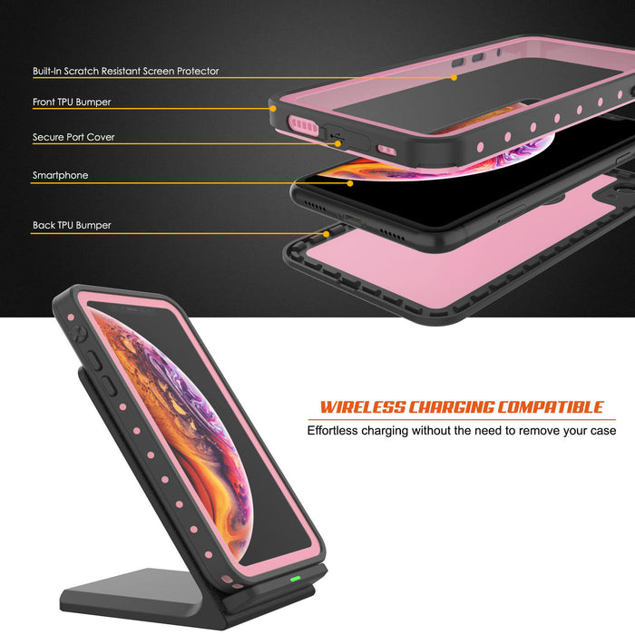iPhone XR Waterproof IP68 Case, Punkcase [Pink] [StudStar Series] [Slim Fit] [Dirtproof] (Color in image: light green)
