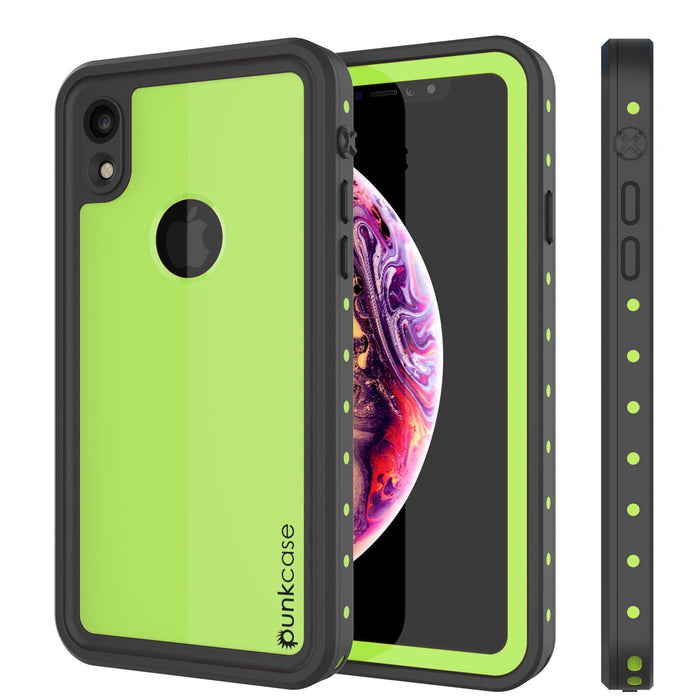 iPhone XR Waterproof IP68 Case, Punkcase [Light green] [StudStar Series] [Slim Fit] [Dirtproof] (Color in image: light green)