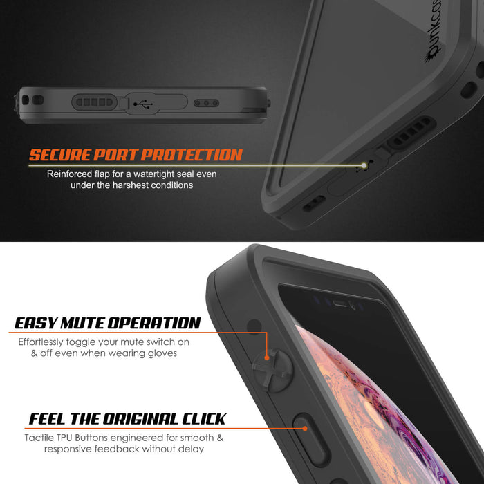 iPhone XR Waterproof IP68 Case, Punkcase [Black] [StudStar Series] [Slim Fit] (Color in image: pink)
