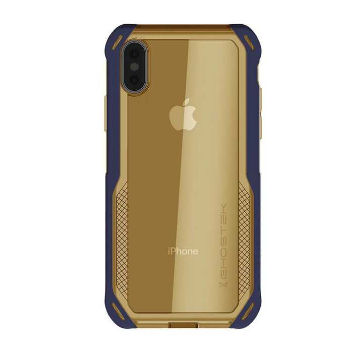 iPhone Xs Case, Ghostek Cloak 4 Series  for iPhone Xs / iPhone Pro Case | BLUE-GOLD (Color in image: Pink)