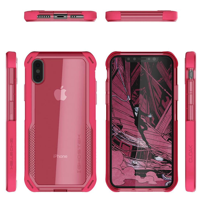 iPhone Xs Case, Ghostek Cloak 4 Series  for iPhone Xs / iPhone Pro Case | PINK (Color in image: Blue-Gold)