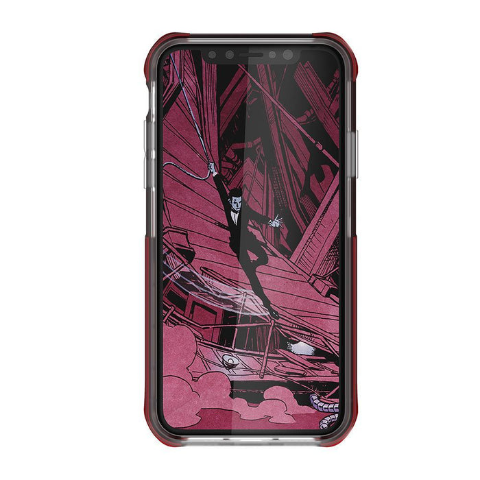 iPhone Xs Max Case, Ghostek Cloak 4 Series  for iPhone Xs Max / iPhone Pro Case | RED-CLEAR (Color in image: Black)