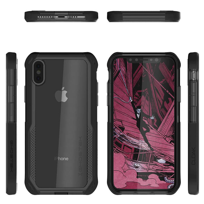 iPhone Xs Case, Ghostek Cloak 4 Series for iPhone Xs / iPhone Pro Case | BLACK (Color in image: Blue-Gold)
