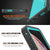 iPhone XS Max Waterproof IP68 Case, Punkcase [Teal] [StudStar Series] [Slim Fit] [Dirtproof] (Color in image: black)