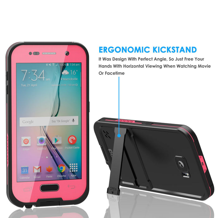 Galaxy S6 Waterproof Case, Punkcase SpikeStar Pink Water/Shock/Dirt/Snow Proof | Lifetime Warranty (Color in image: teal)
